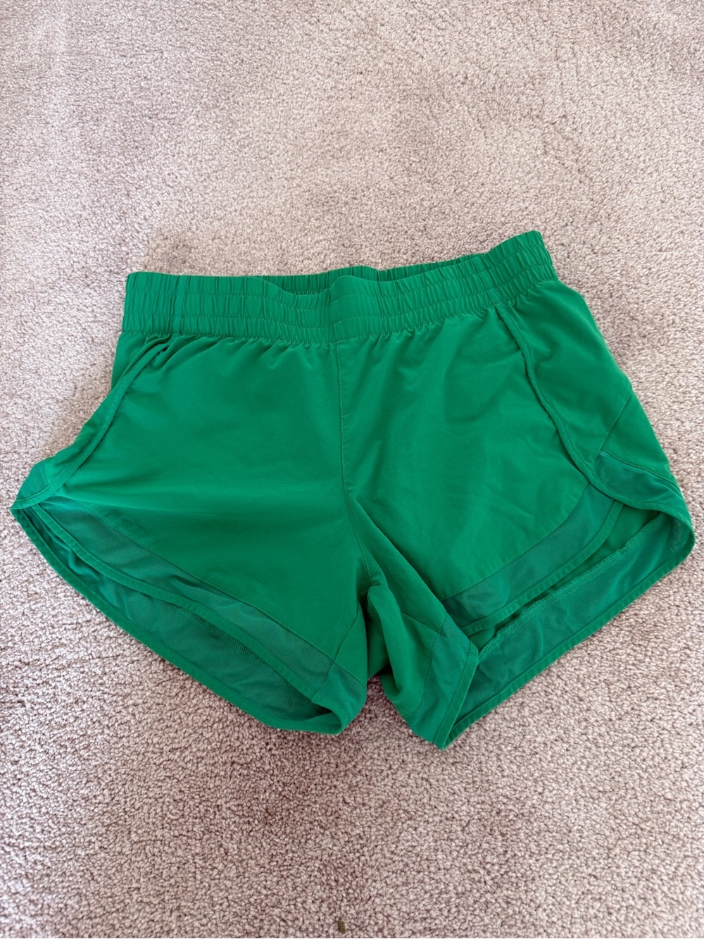 Athleta Green Elastic-Waist Athletic Shorts